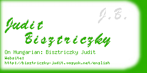 judit bisztriczky business card